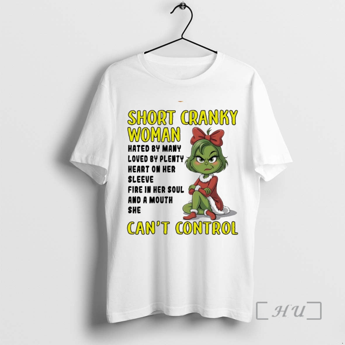 Officials Grinch Short Cranky Woman Cant Control Circle T-Shirts, Hoodie, Sweatshirt | PopFlextees.com