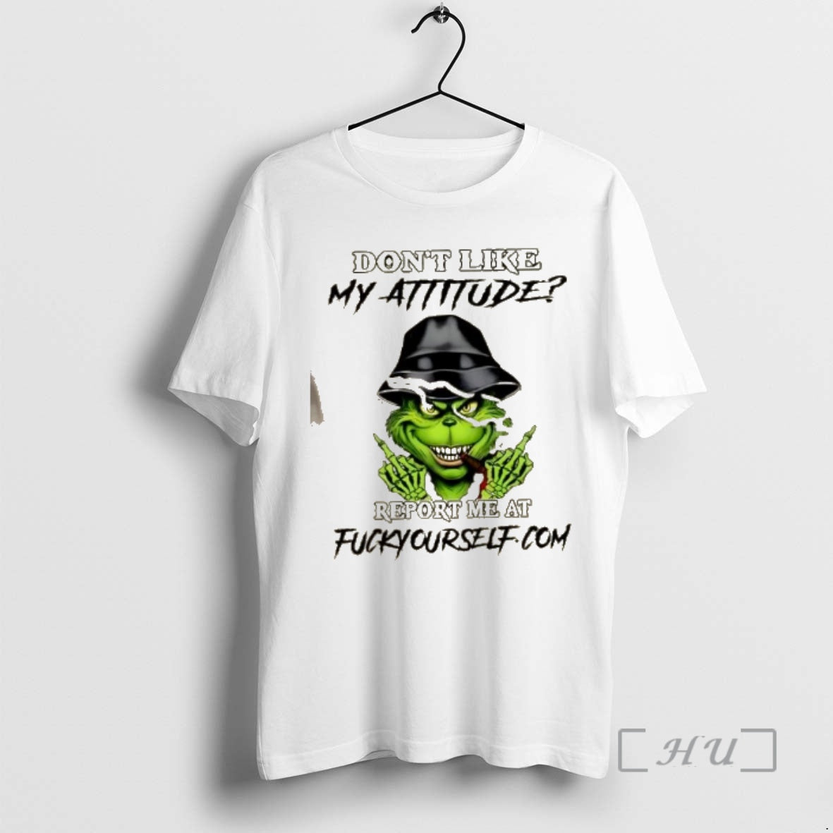 Officials Grinch Smoking Dont Like My Attitude Reportme At Fuckyourself T-Shirts, Hoodie, Sweatshirt | PopFlextees.com