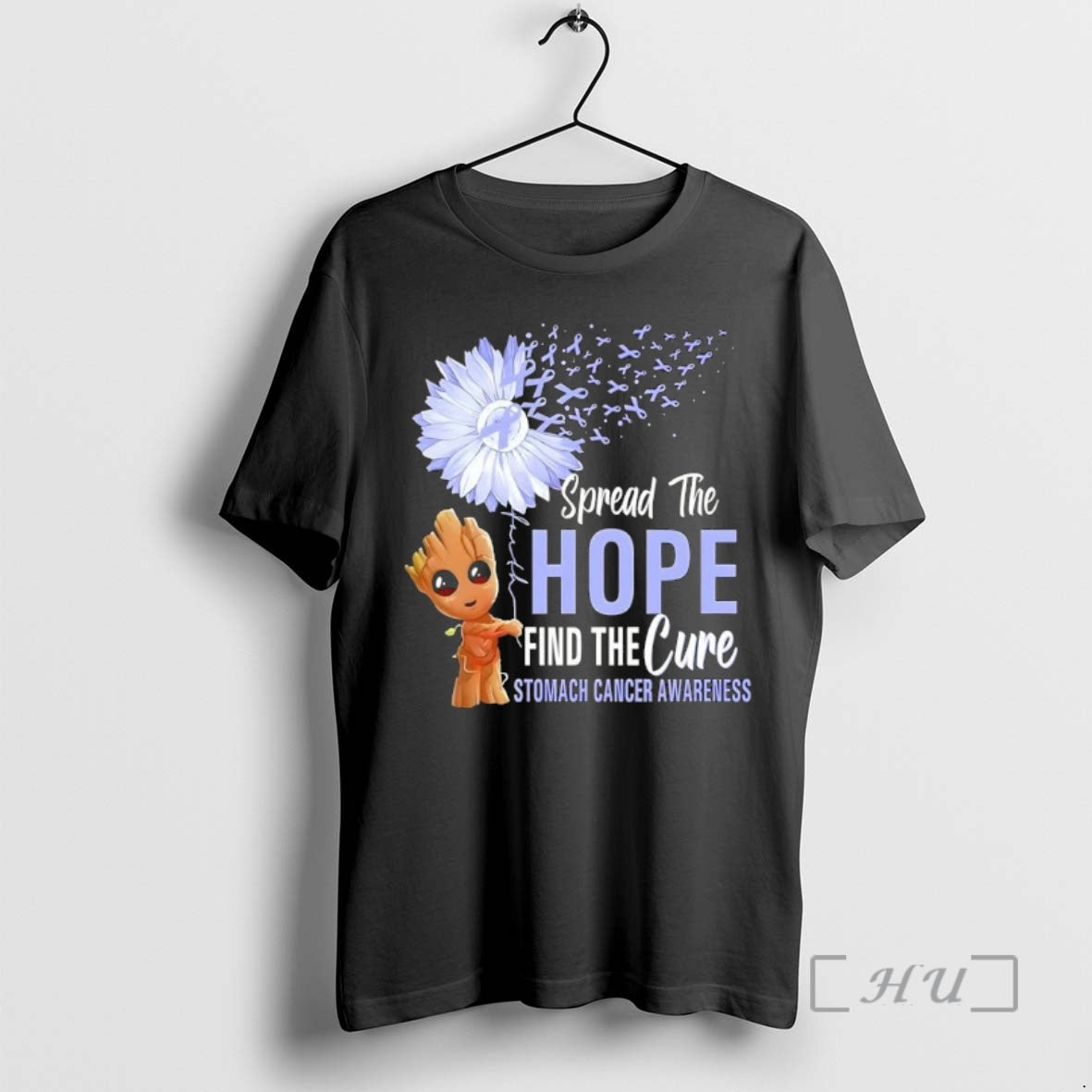 Officials Groot Spread The Hope Find The Cure Stomach Cancer Awareness Premium T Shirts Sweater Hoodie, Sweatshirt