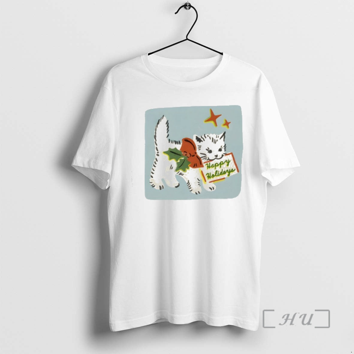 Officials Happy Holidays Cat Yarrow Goods T-Shirts, Hoodie, Sweatshirt | PopFlextees.com