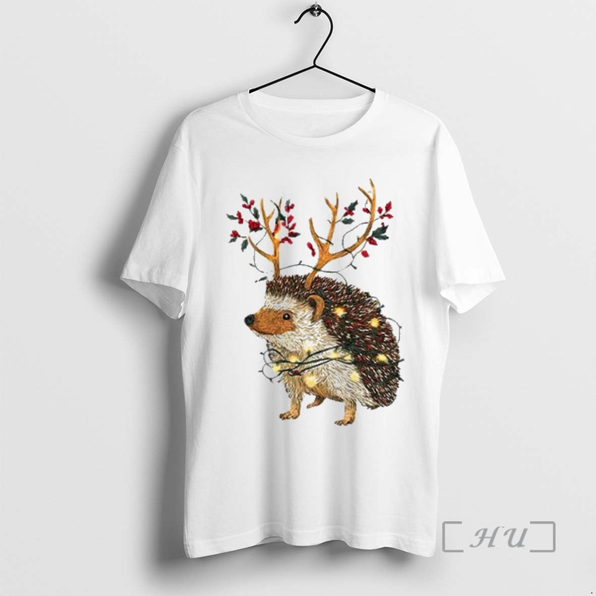 Officials Hedgehog Reindeer Light Merry Christmas T-Shirts, Hoodie, Sweatshirt | PopFlextees.com