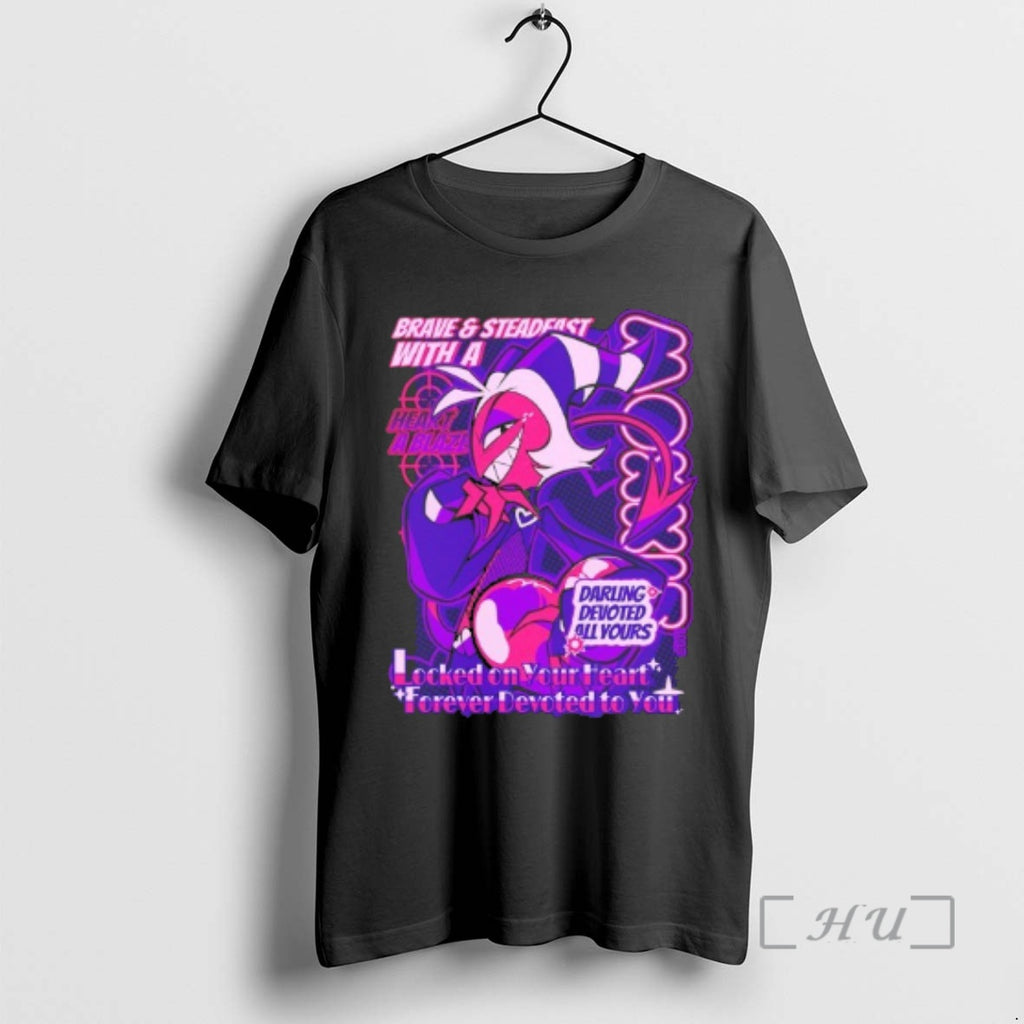 Officials Helluva Boss Brave Steadfast With A Heakt A Blaze T-Shirts, Hoodie, Sweatshirt | PopFlextees.com