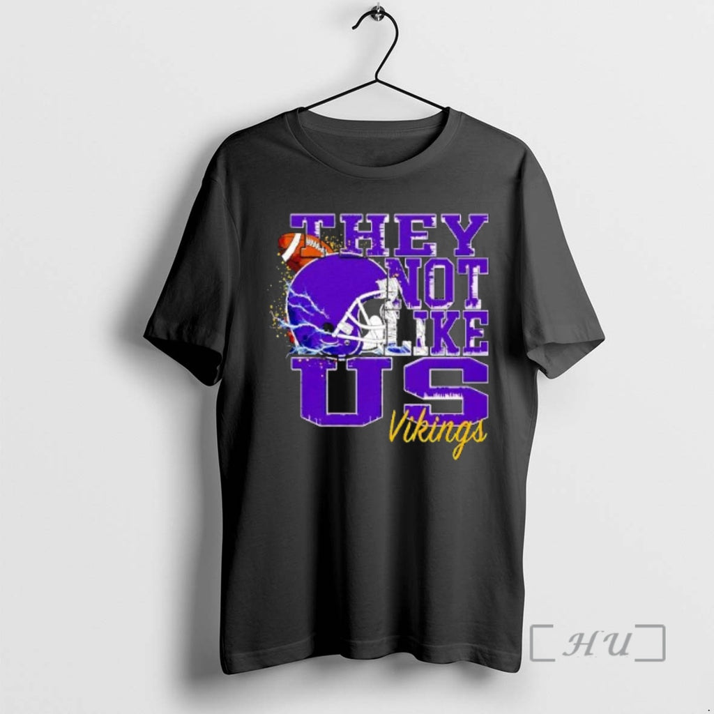 Officials Helmet They Not Like Us Vikings T-Shirts, Hoodie, Sweatshirt | PopFlextees.com