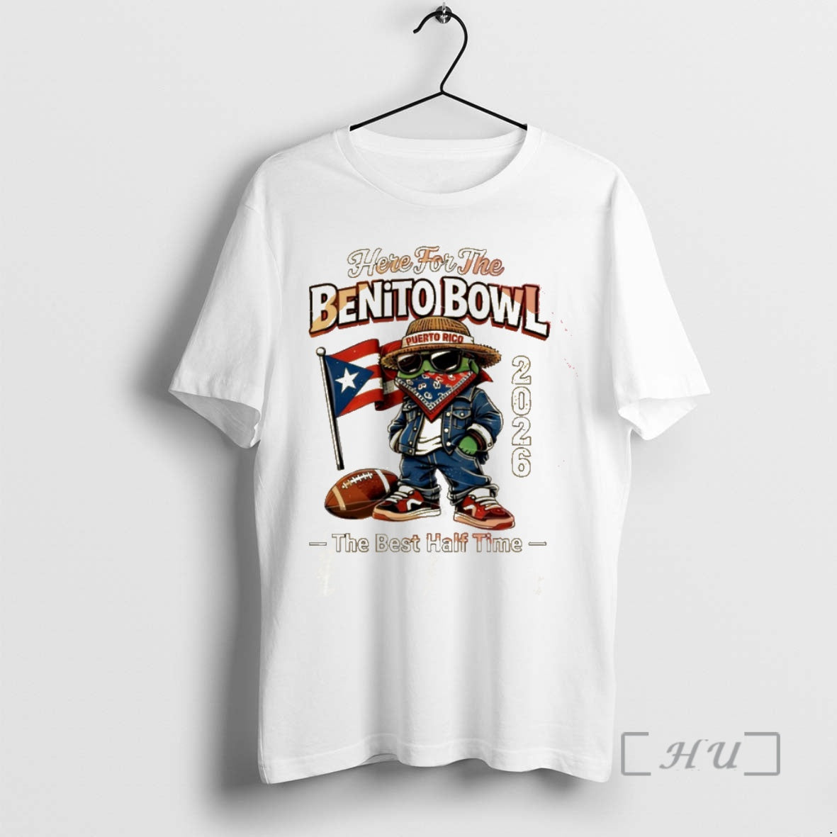 Officials Here For The Benito Bowl 2026 Puerto Rico Football Mascot Premium T Shirts Sweater Hoodie, Sweatshirt