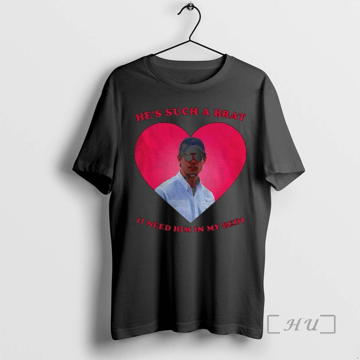 Officials Hes Such A Brat I Need Him In My Bed Pink Heart Premium T-Shirts, Hoodie, Sweatshirt | PopFlextees.com