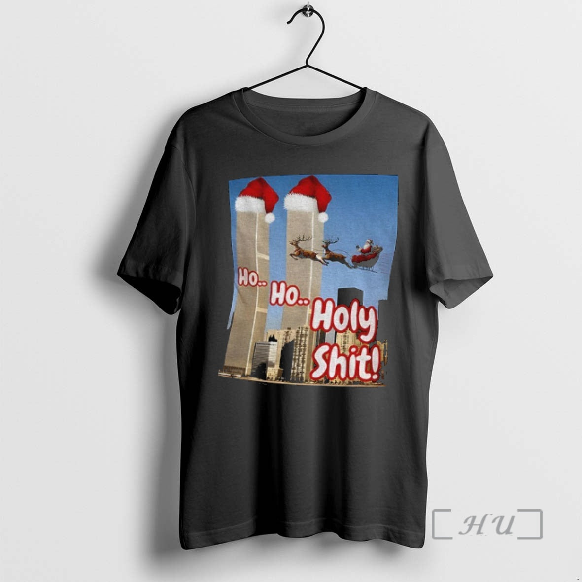 Officials Ho Ho Holy Shit Santa Offensive 9 11 Twin Tower Joke T-Shirts, Hoodie, Sweatshirt