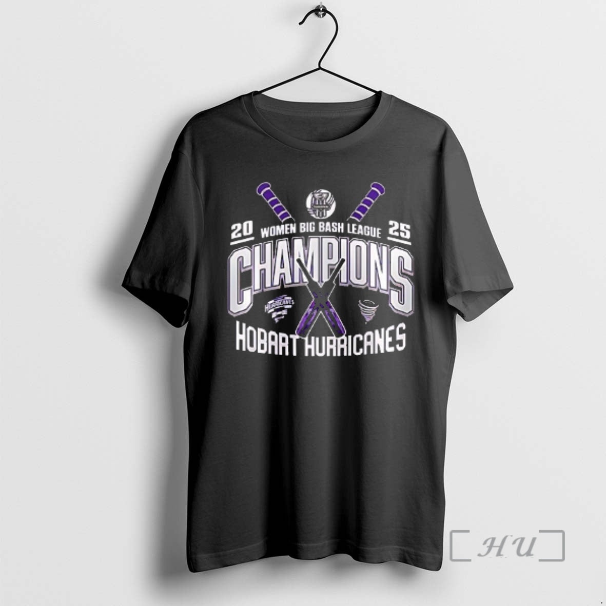 Officials Hobart Hurricanes Wbbl Champions Logo Double Sided Graphic T-Shirts, Hoodie, Sweatshirt | PopFlextees.com