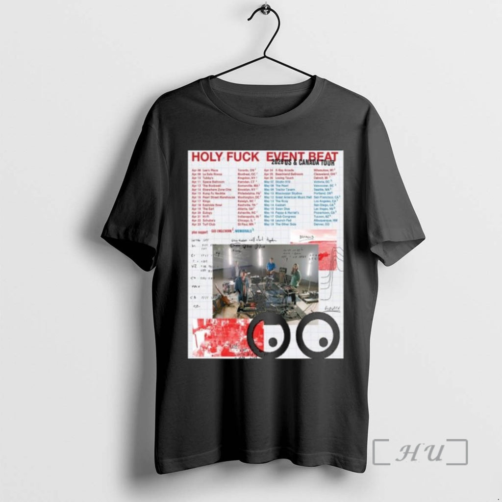 Officials Holy Fuck Us Canada Tour 2026 T-Shirts, Hoodie, Sweatshirt | PopFlextees.com