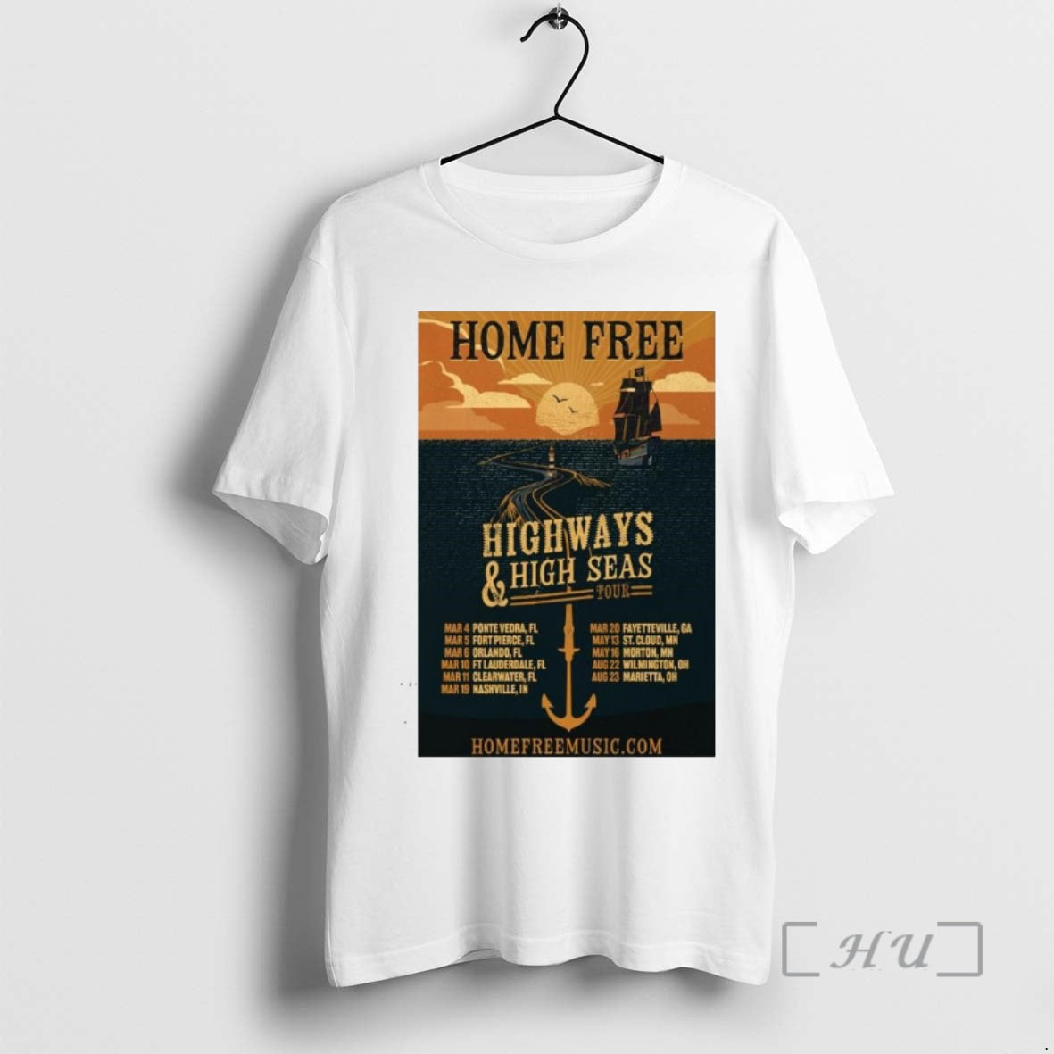Officials Home Free Highways High Seas 2026 Tour T-Shirts, Hoodie, Sweatshirt | PopFlextees.com