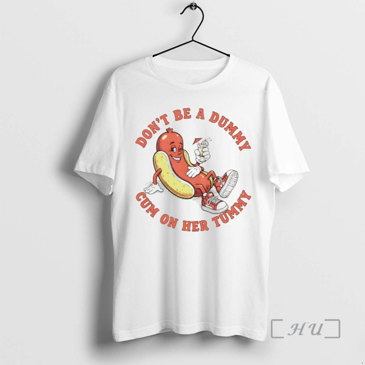 Officials Hot Dog Dont Be A Dummy Cum On Her Tummy Premium T Shirts Sweater Hoodie, Sweatshirt | PopFlextees.com