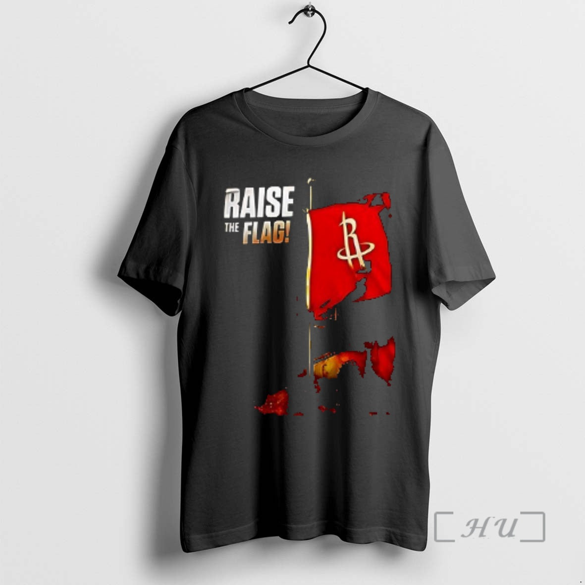 Officials Houston Rockets Raise The Flag Logo Double Sided Graphic T-Shirts, Hoodie, Sweatshirt | PopFlextees.com