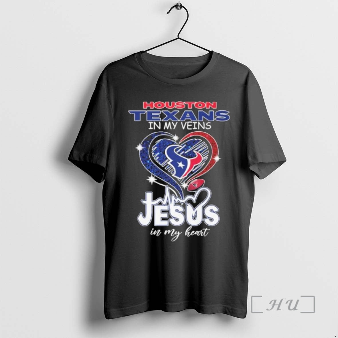 Officials Houston Texans In My Veins Jesus In My Heart 2026 Playoffs Premium T Shirts Hoodie, Sweatshirt | PopFlextees.com