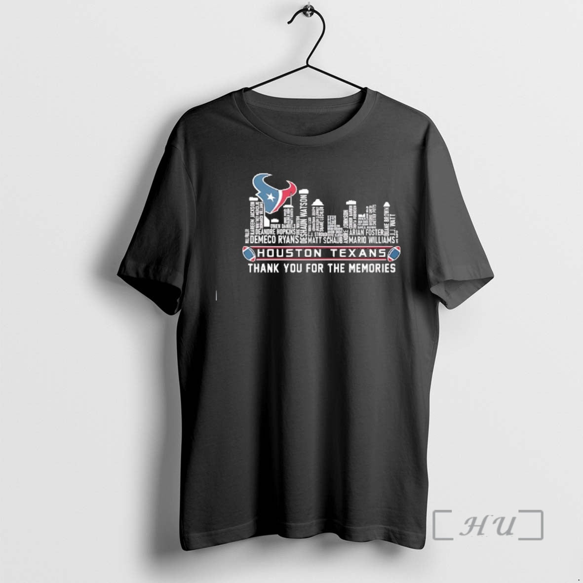 Officials Houston Texans Football Thank You For The Memories Name Players Shape Skyline City Premium T-Shirts, Hoodie,...