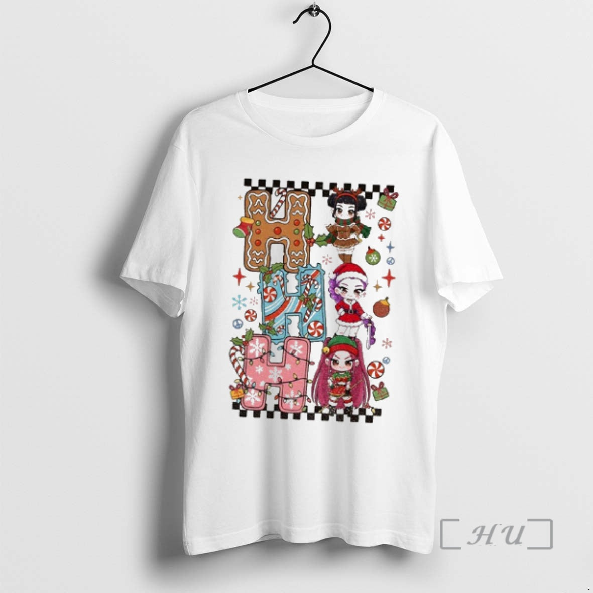 Officials Huntrix Demon Hunter Kpop Christmas Ho Ho Ho T-Shirts, Hoodie, Sweatshirt | PopFlextees.com