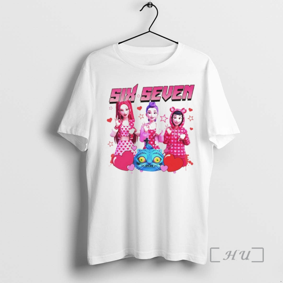 Officials Huntrix Six Seven Happy Valentine Kpop Demon Hunters T-Shirts, Hoodie, Sweatshirt | PopFlextees.com