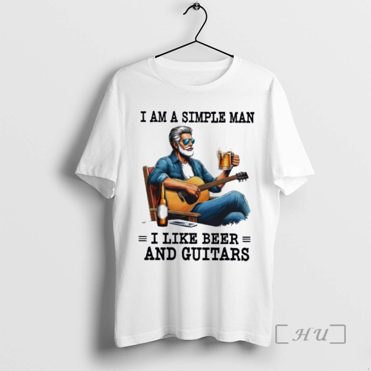 Officials I Am A Simple Man I Like Beer And Guitars Premium T Shirts Sweater Hoodie, Sweatshirt | PopFlextees.com