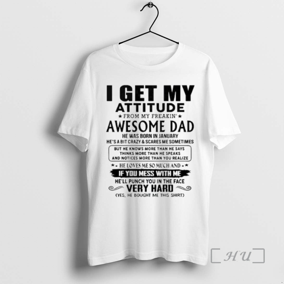 Officials I Get My Attitude From My Freakin Awesome Dad Very Hard Premium T Shirts Hoodie, Sweatshirt | PopFlextees.com
