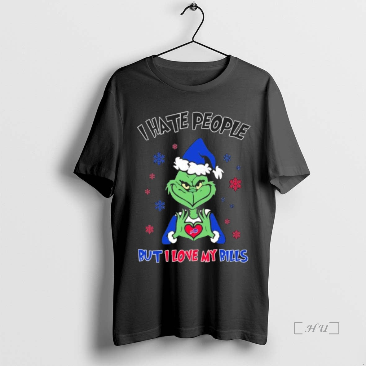 Officials I Hate People The Grinch But I Love My Bills Christmas Premium T Shirts Hoodie, Sweatshirt | PopFlextees.com