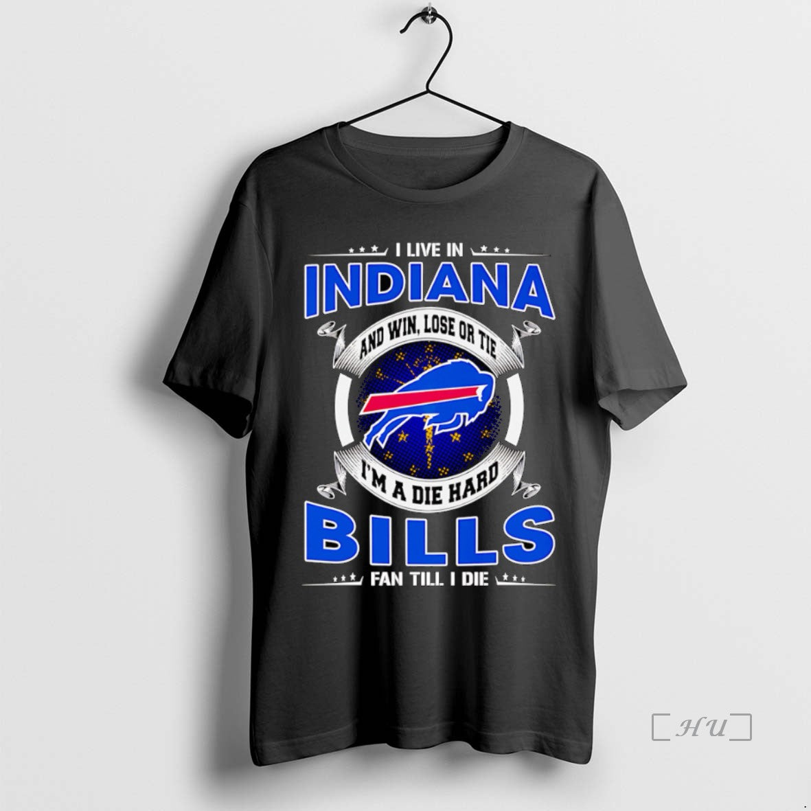 Officials I Live In Indiana And Win Lose Or Tie Im A Dead Hard Buffalo T-Shirts, Hoodie, Sweatshirt | PopFlextees.com