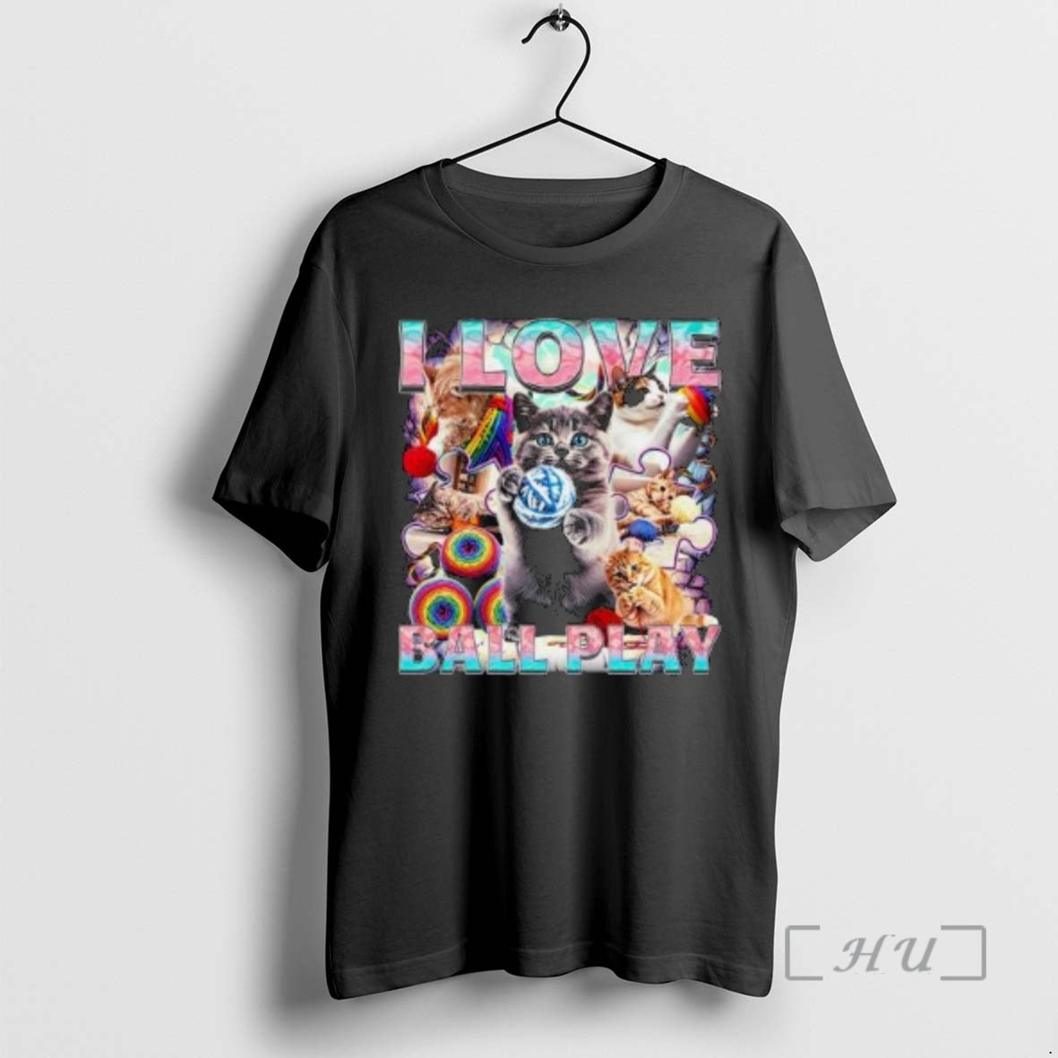 Officials I Love Ball Play Cat Circle Black T-Shirts, Hoodie, Sweatshirt | PopFlextees.com