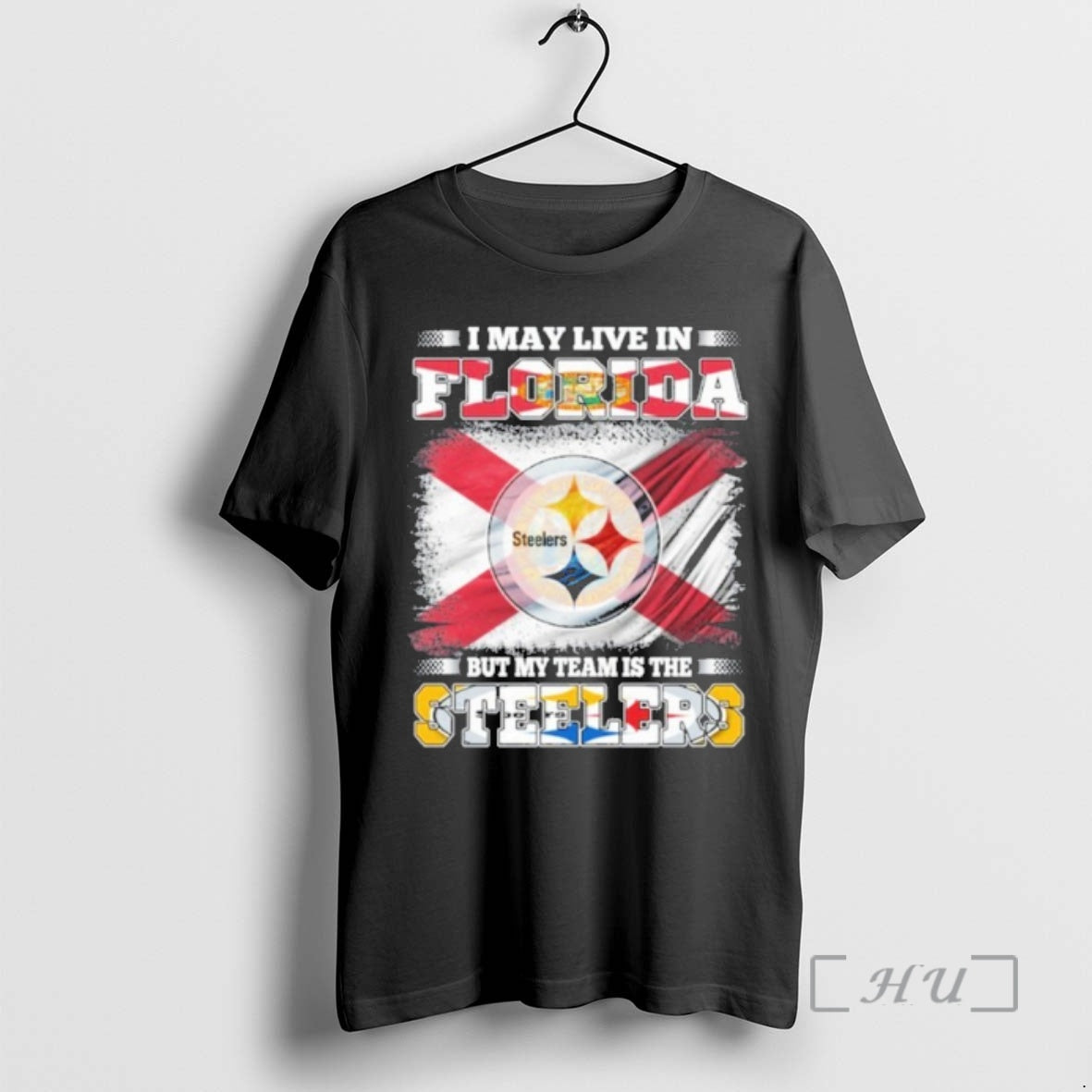 Officials I May Live Florida Flag But My Team Is Steelers T-Shirts, Hoodie, Sweatshirt