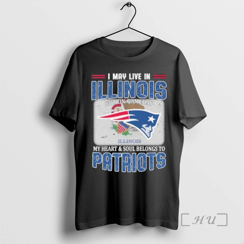 Officials I May Live In Illinois But On Gameday My Heart And Soul Belongs To T-Shirts, Hoodie, Sweatshirt | PopFlextees.com