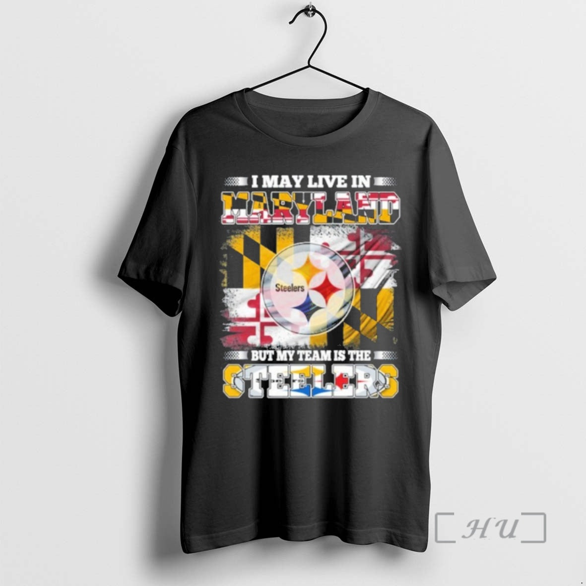 Officials I May Live Maryland Flag But My Team Is Steelers T-Shirts, Hoodie, Sweatshirt