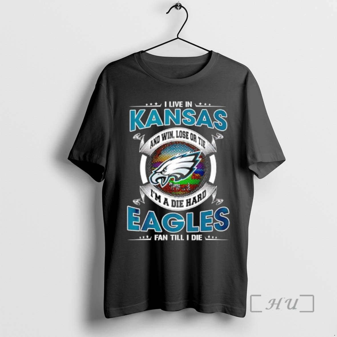 Officials I Live In Kansas And Win Lose Or Tie Im A Die Hard Philadelphia T-Shirts, Hoodie, Sweatshirt | PopFlextees.com