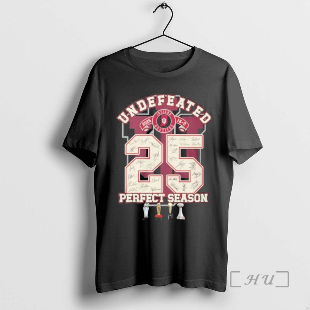 Officials Iu Football Undefeated 16 0 Perfect Season 2025 T-Shirts, Hoodie, Sweatshirt | PopFlextees.com