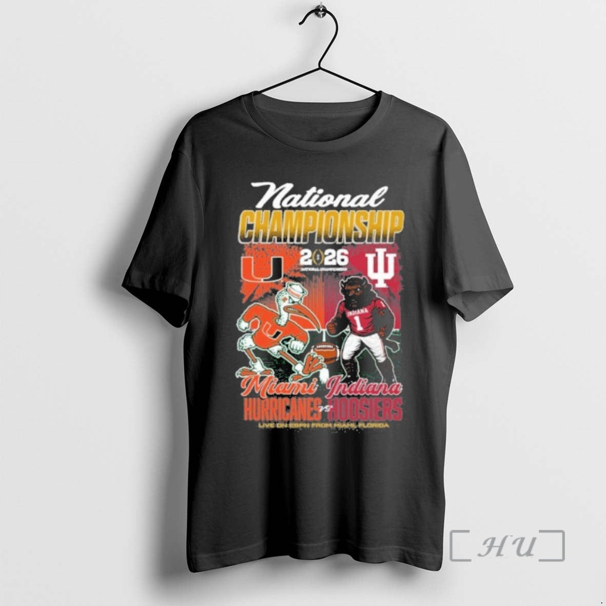 Officials Iu Vs Miami Mascot 2026 Cfp National Championship T-Shirts, Hoodie, Sweatshirt | PopFlextees.com