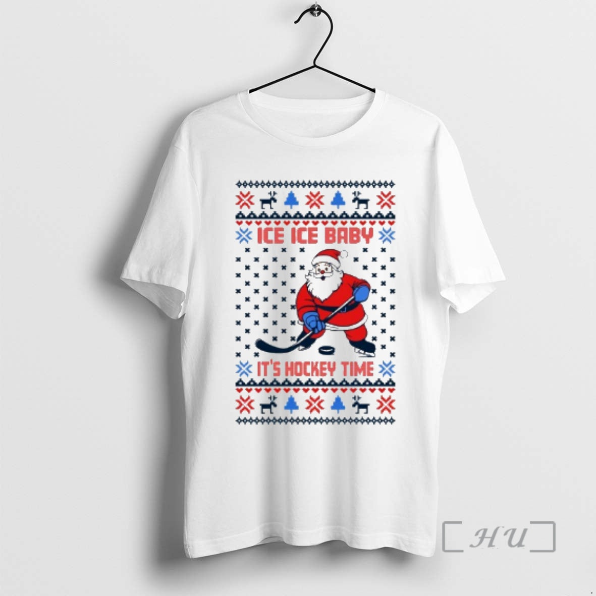 Officials Ice Ice Baby Its Hockey Time Ugly Christmas Sweat T-Shirts, Hoodie, Sweatshirt | PopFlextees.com