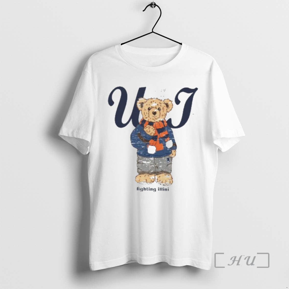 Officials Illinois Fighting Illini Tan Cozy Bear T-Shirts, Hoodie, Sweatshirt | PopFlextees.com