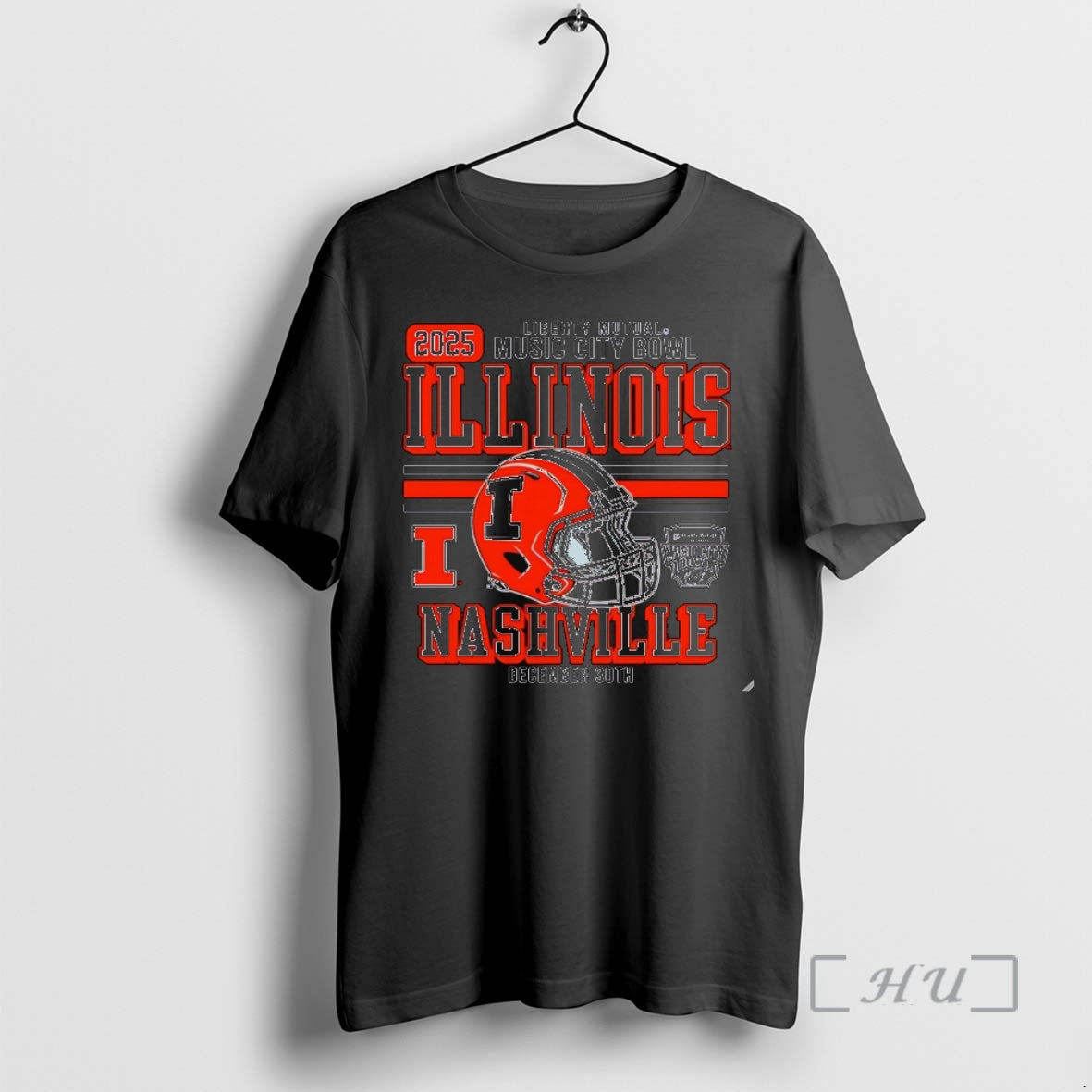Officials Illinois Football 2025 Music City Bowl Helmet Christmas T-Shirts, Hoodie, Sweatshirt | PopFlextees.com