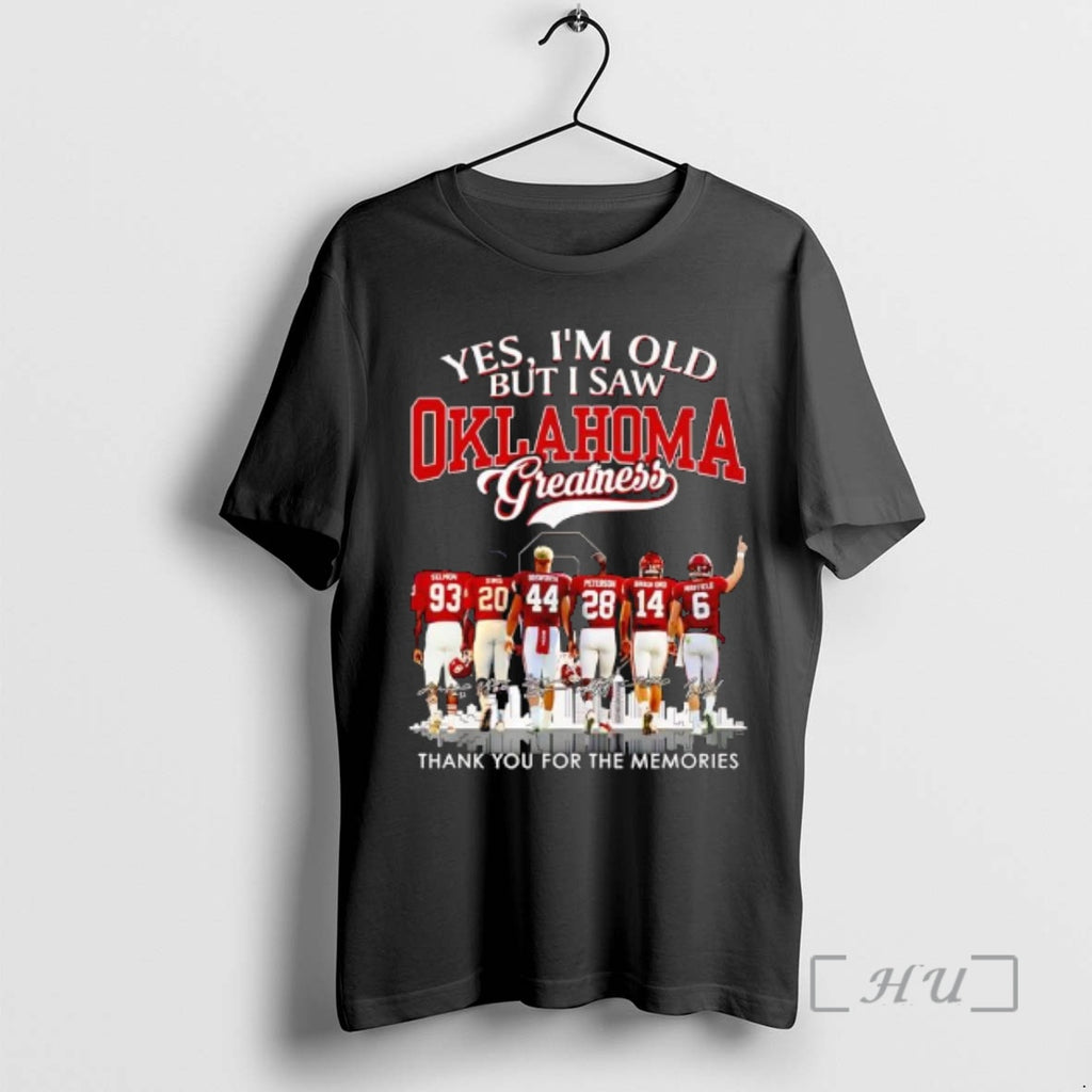 Officials Im Old But I Saw Oklahoma Sooners Football Greatness Thank You For The Memories T-Shirts, Hoodie, Sweatshirt