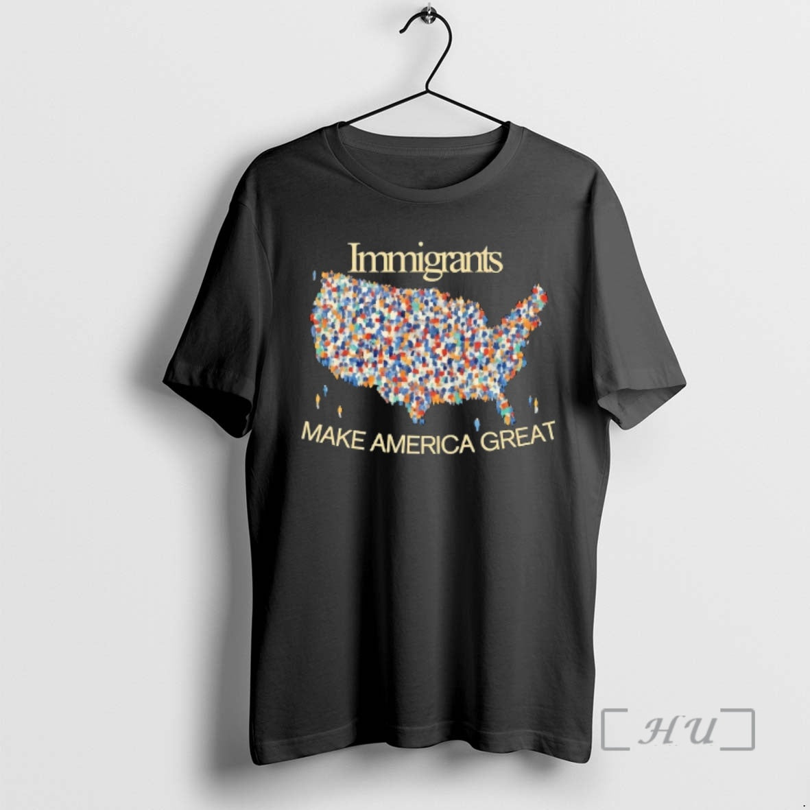 Officials Immigrants Make America Great Us Map T-Shirts, Hoodie, Sweatshirt | PopFlextees.com