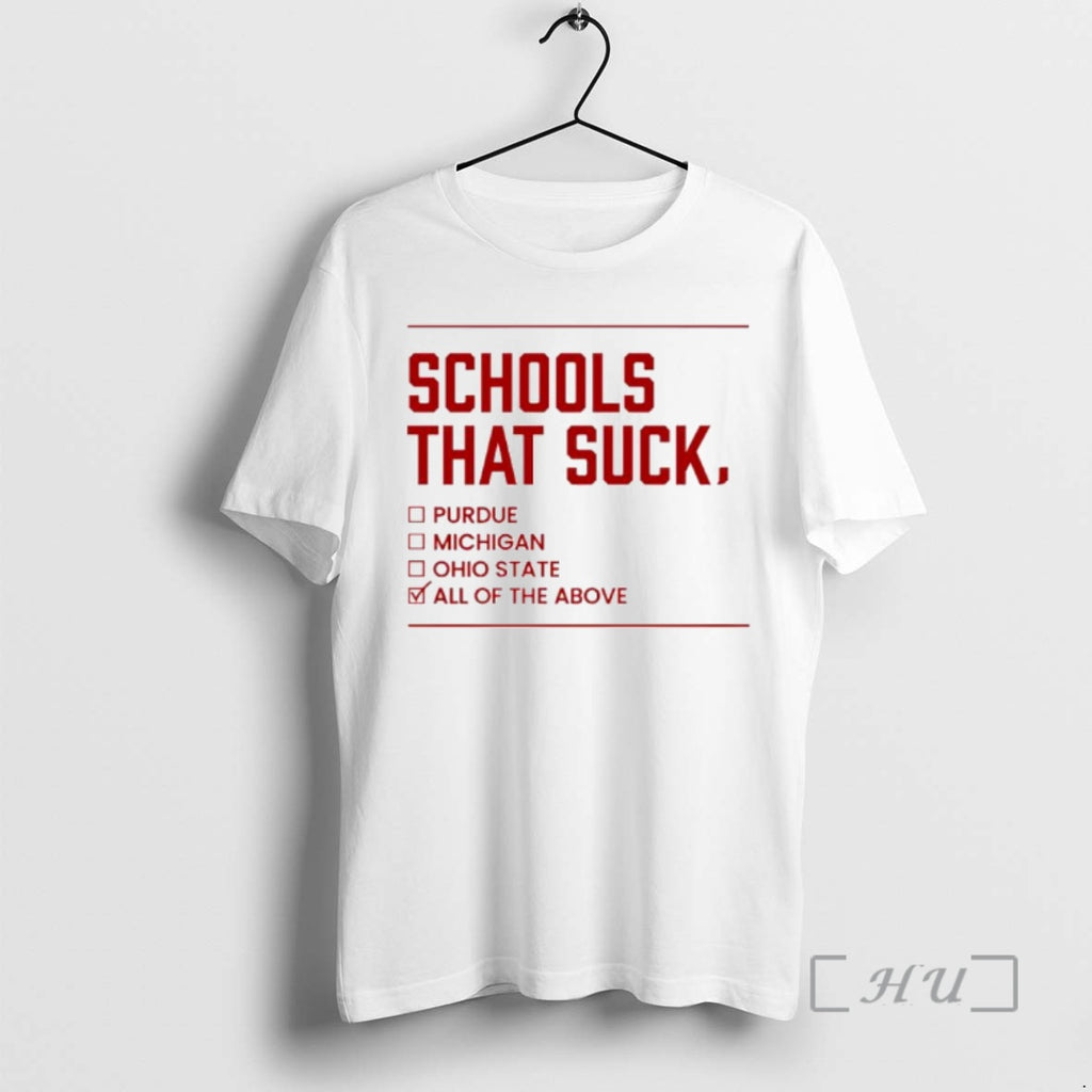 Officials Indiana Schools That Suck All Of The Above Ornaments T-Shirts, Hoodie, Sweatshirt | PopFlextees.com