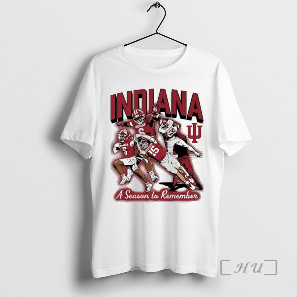 Officials Indiana A Season To Remember Hoosiers Football Player Graphic T-Shirts, Hoodie, Sweatshirt | PopFlextees.com