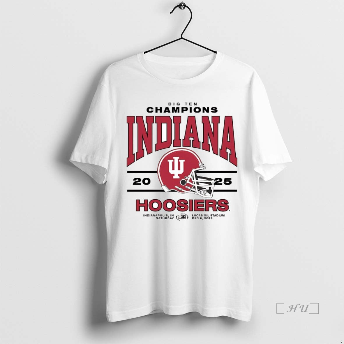 Officials Indiana Football 2025 Big Ten Champs Helmet T-Shirts, Hoodie, Sweatshirt | PopFlextees.com