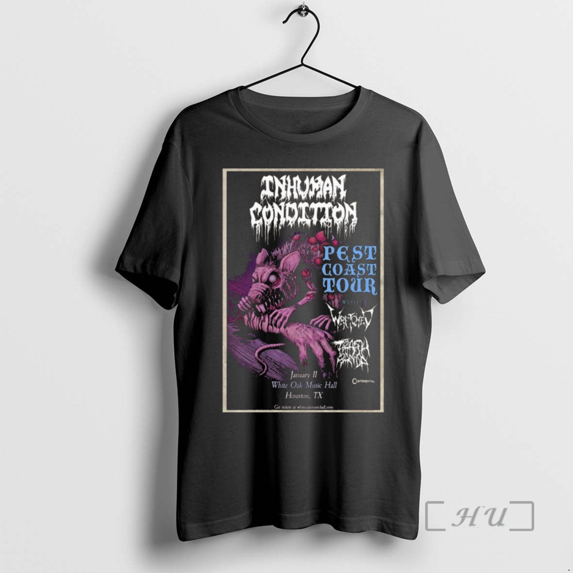 Officials Inhuman Condition Houston Tx January 11 2026 Concert T-Shirts, Hoodie, Sweatshirt | PopFlextees.com