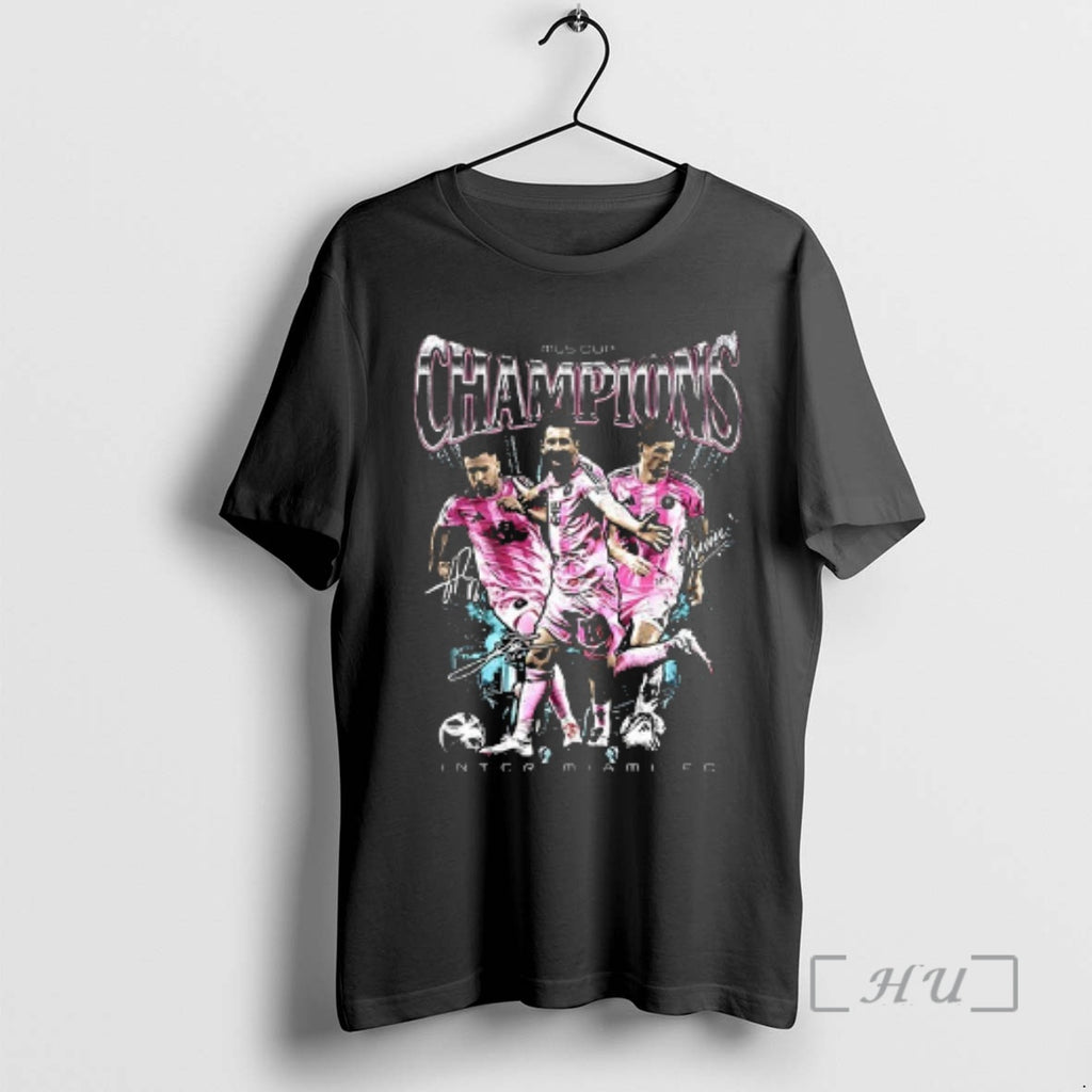 Officials Inter Miami Fc Mls Champions Stars Name Roster Signature Graphic Double Sided Graphic Premium T-Shirts, Hoodie,...