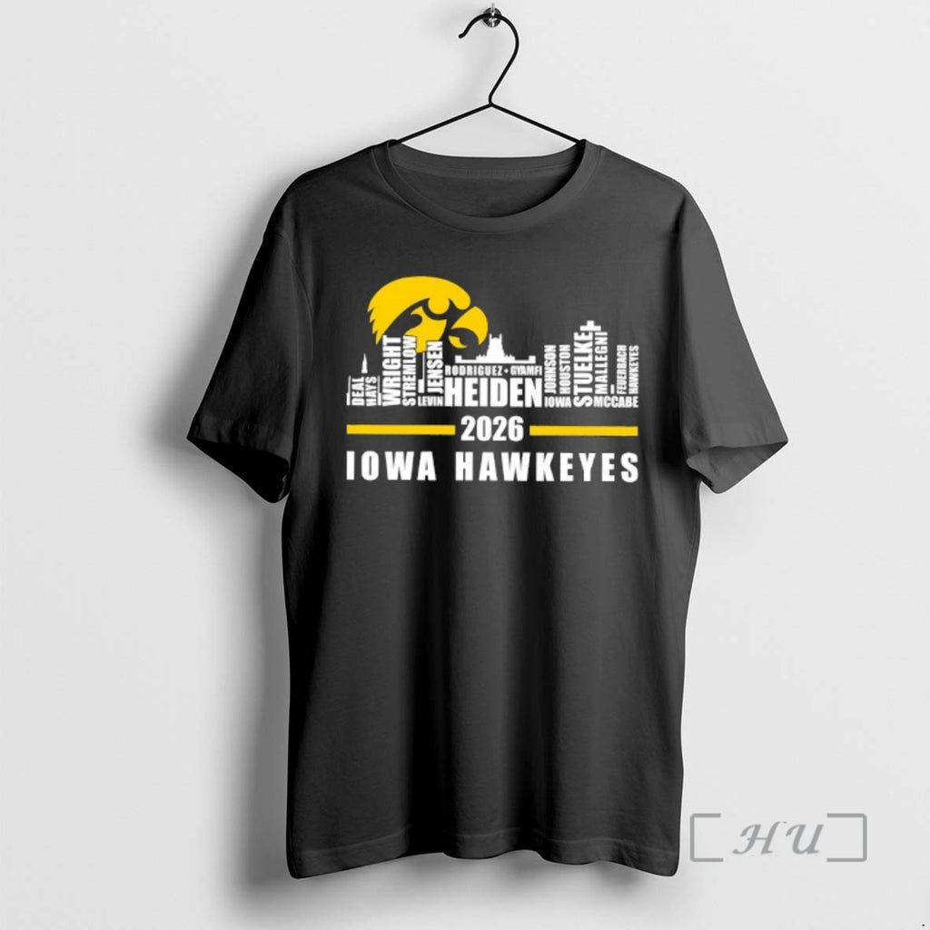 Officials Iowa Hawkeyes 2026 Player Name Skyline City T-Shirts, Hoodie, Sweatshirt | PopFlextees.com