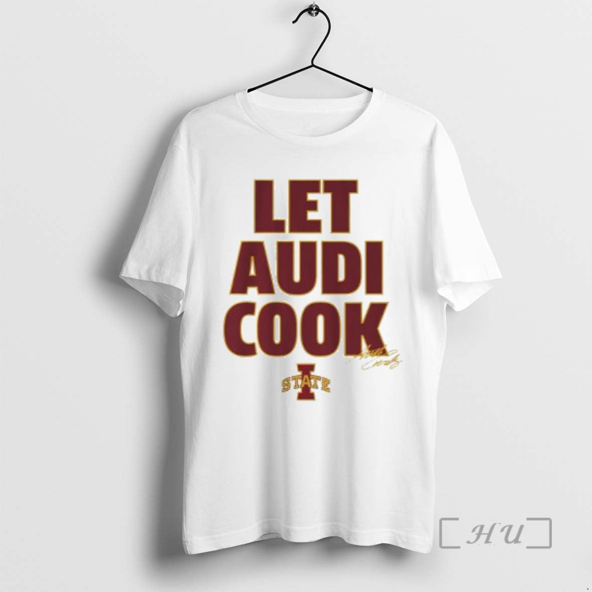 Officials Iowa State Basketball Audi Crooks Let Audi Cook Circle White Premium T Shirts Sweater Hoodie, Sweatshirt