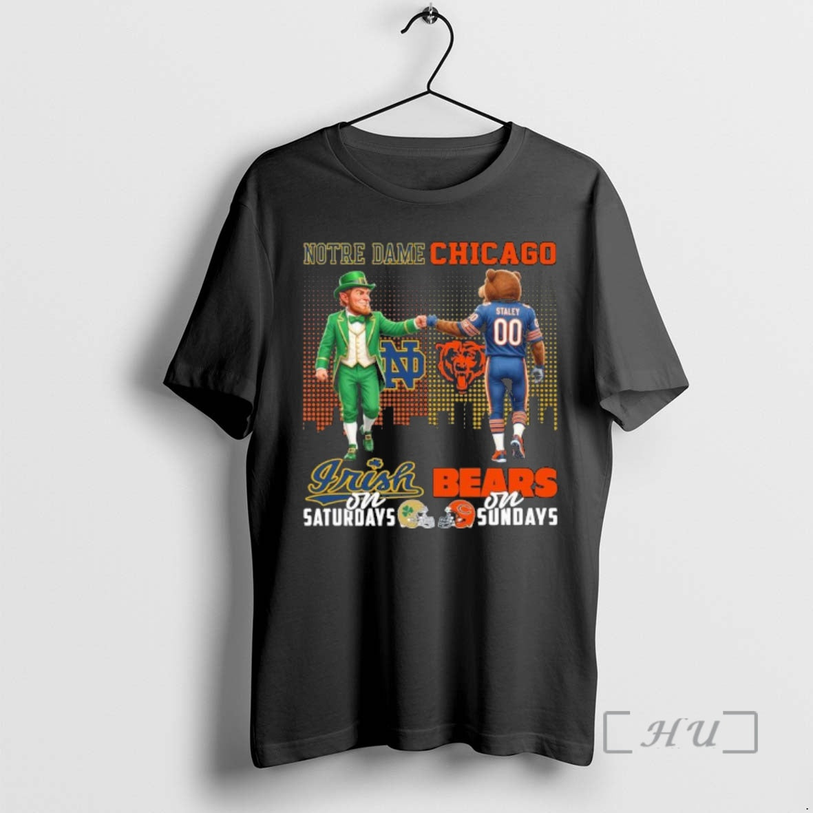 Officials Irish Vs Bears Mascot On Saturdays And On Sundays T-Shirts, Hoodie, Sweatshirt | PopFlextees.com