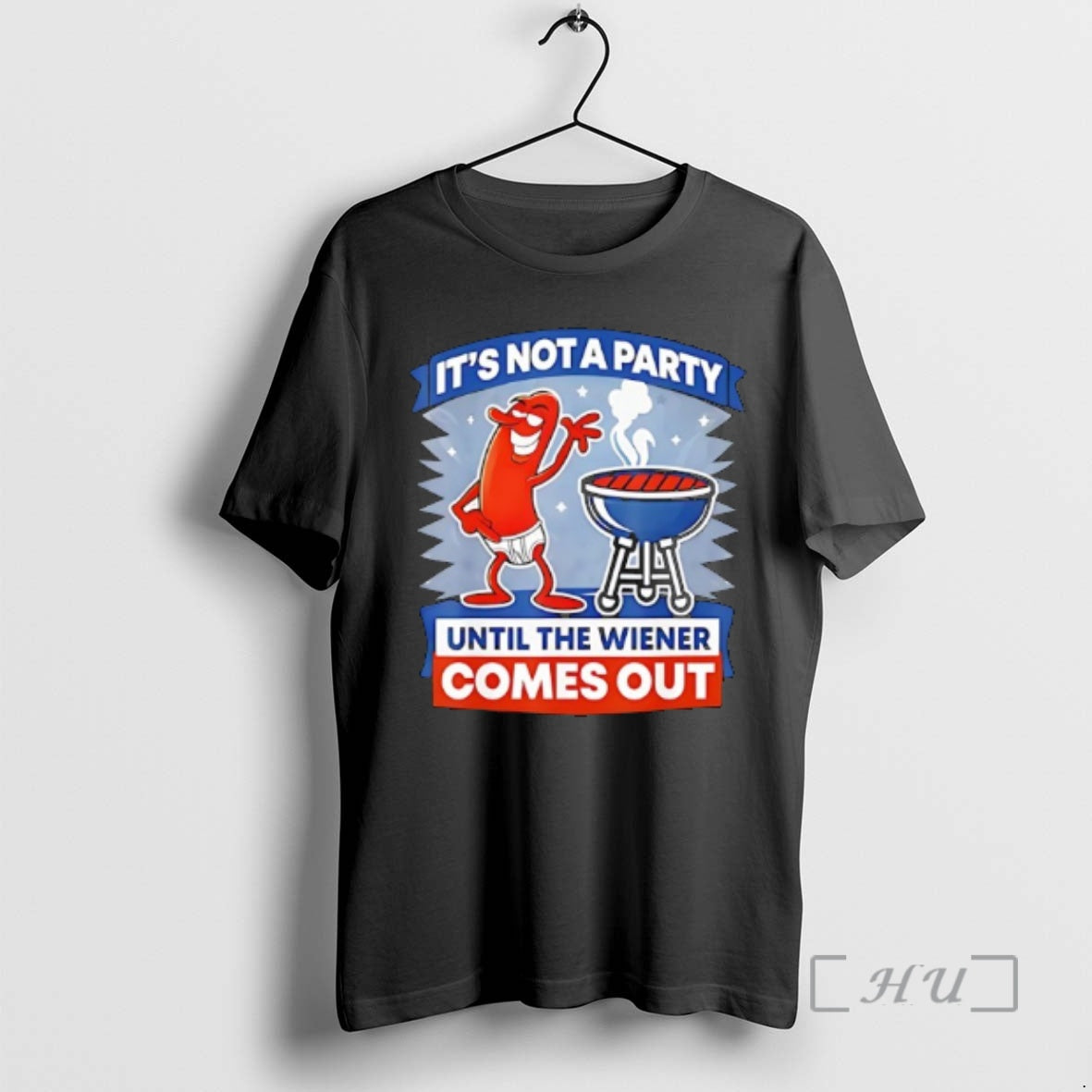 Officials Its Not A Party Until The Wiener Comes Out Funny Hot Dog Premium T-Shirts, Hoodie, Sweatshirt | PopFlextees.com