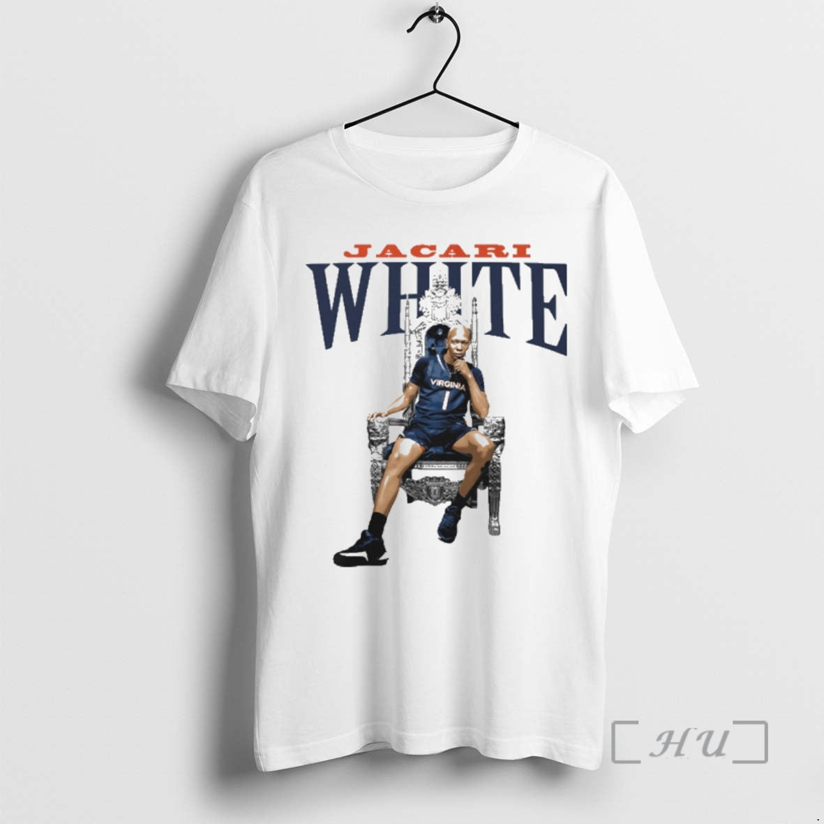 Officials Jacari White Virginia Cavaliers Basketball Portrait T-Shirts, Hoodie, Sweatshirt | PopFlextees.com