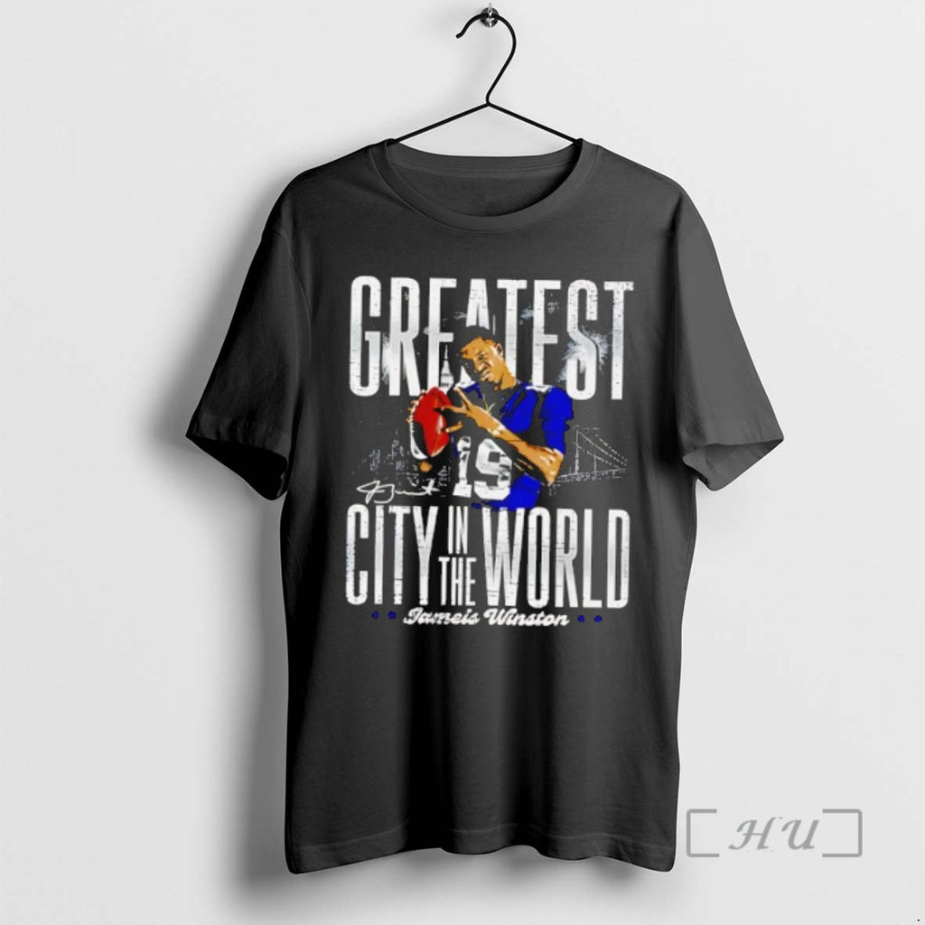 Officials Jameis Winston New York G Greatest City In The World Signature Retro Premium T-Shirts, Hoodie, Sweatshirt