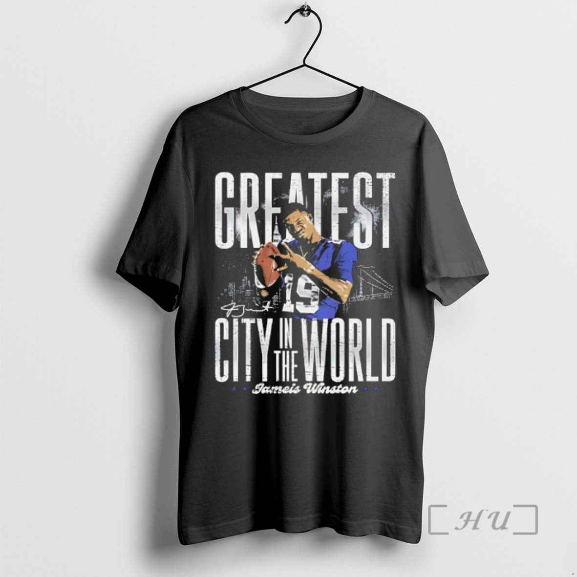 Officials Jameis Winston New York Giants Greatest City In The World Signature Premium T Shirts Hoodie, Sweatshirt