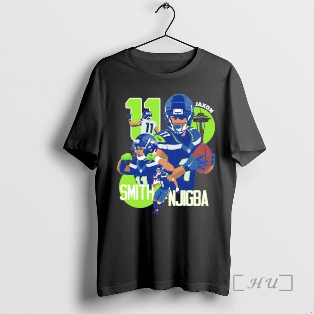 Officials Jaxon Smith Njigba Seahawks Football Number 11 Cartoon T-Shirts, Hoodie, Sweatshirt | PopFlextees.com