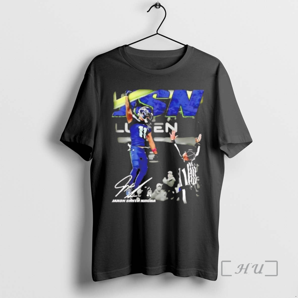 Officials Jaxon Smith Njigba Leads In Receiving Yards Signature T-Shirts, Hoodie, Sweatshirt | PopFlextees.com