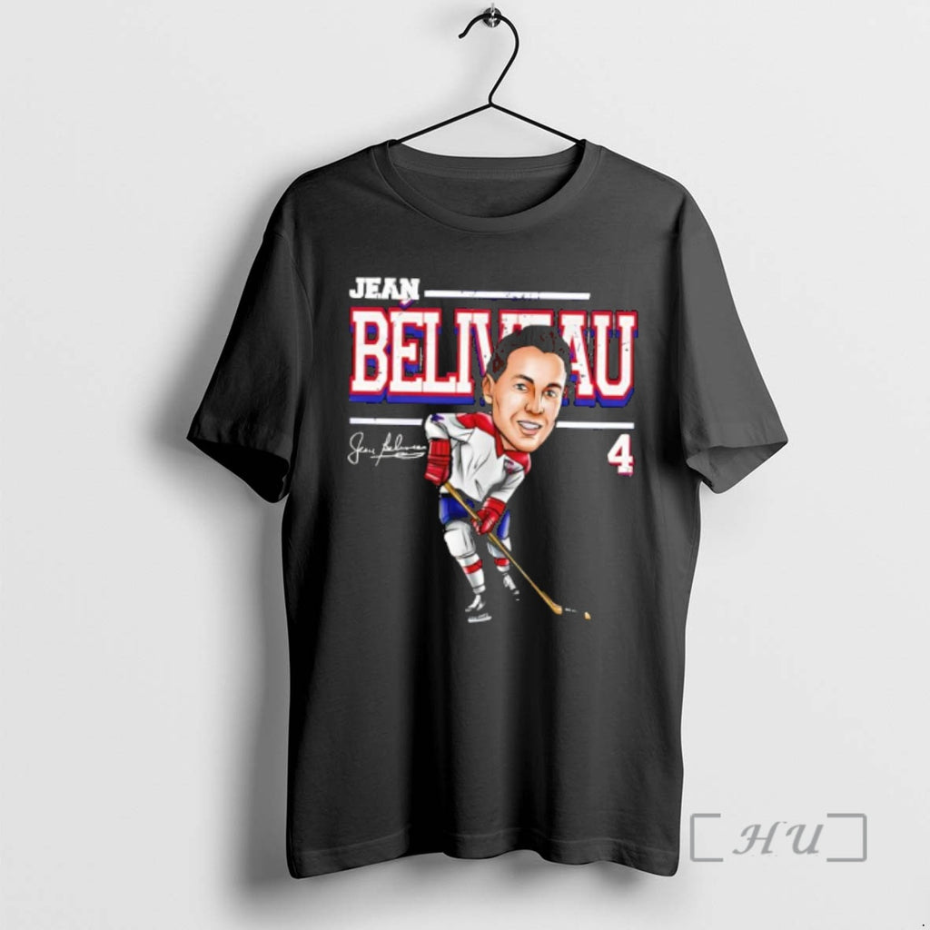 Officials Jean Beliveau Montreal Cartoon Signature Hockey Player T-Shirts, Hoodie, Sweatshirt | PopFlextees.com